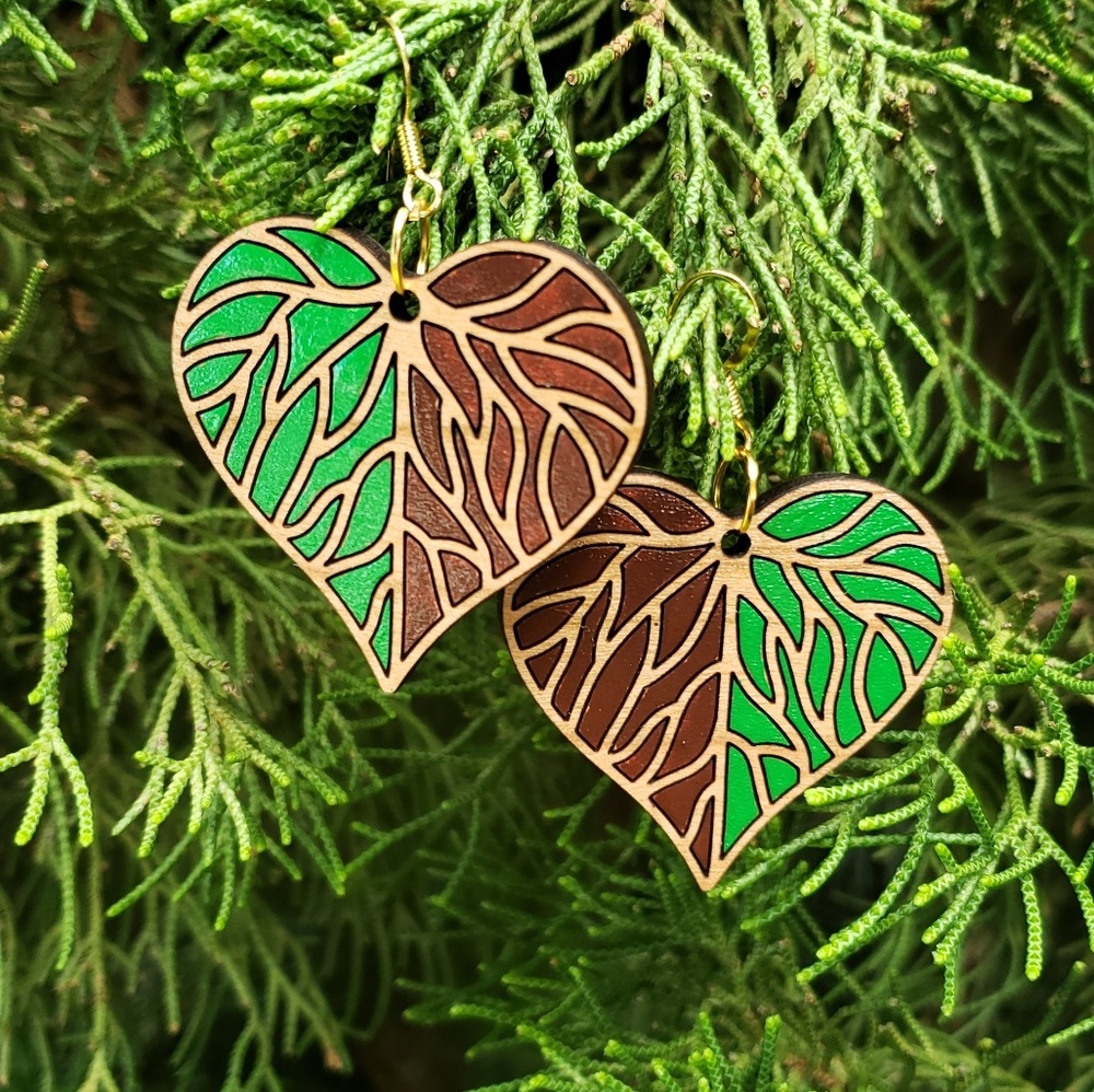 Autumn leave earrings